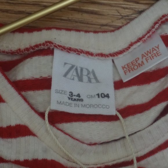 Zara red and white striped tee - Picture 4 of 4